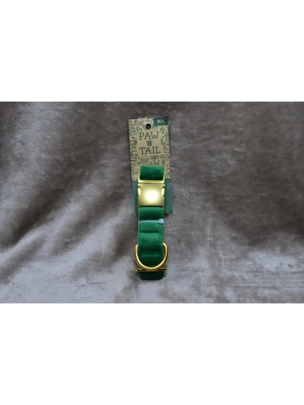Paw & Tail Christmas Holiday Large Dog Pet Collar & Accessory Velvet Festive